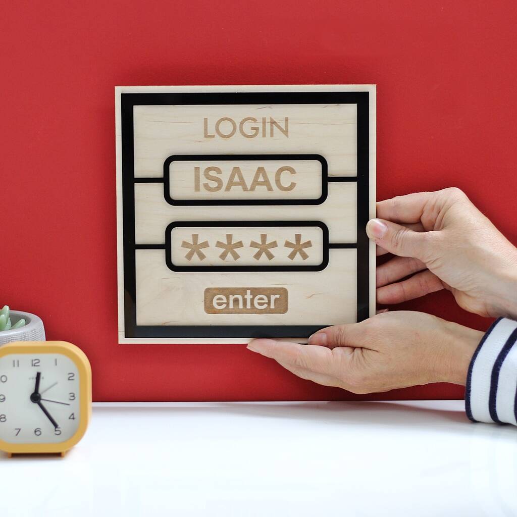 Personalised Child's Login Bedroom Sign